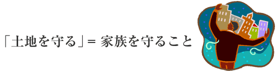 「土地を守る」＝家族を守ること