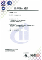 ISO9001 登録付属書