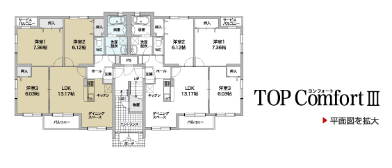 3LDKタイプ 間取り